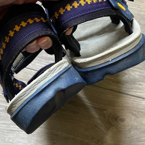 Teva Navy and Yellow Men's Sandals - Picture 3 of 4